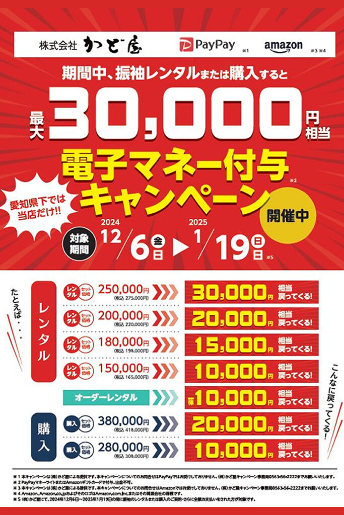 最大3万円相当還元